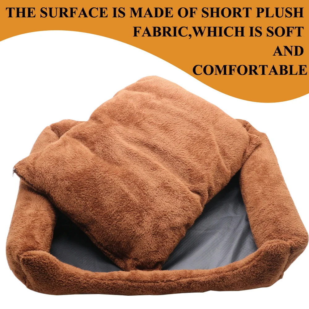 Rectangle Dog Bed Pet Baskets Warm Orthopedic Kennel Soft Cat Dog Bed For Pet Crate