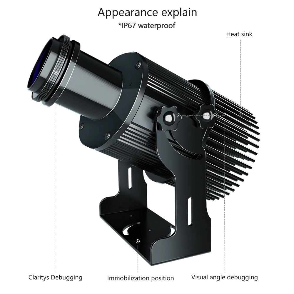  Светодиодный 35W high definition Открытый Водонепроницаемый гобо логотип проектор логотипа напольный прожектор Сертифицировано CE