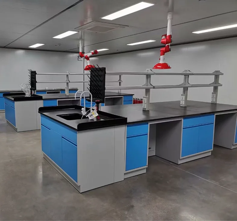 Chemical Resistance Phenolic Resin Tabletop Central Bench School Biology Laboratory Furniture Lab Table
