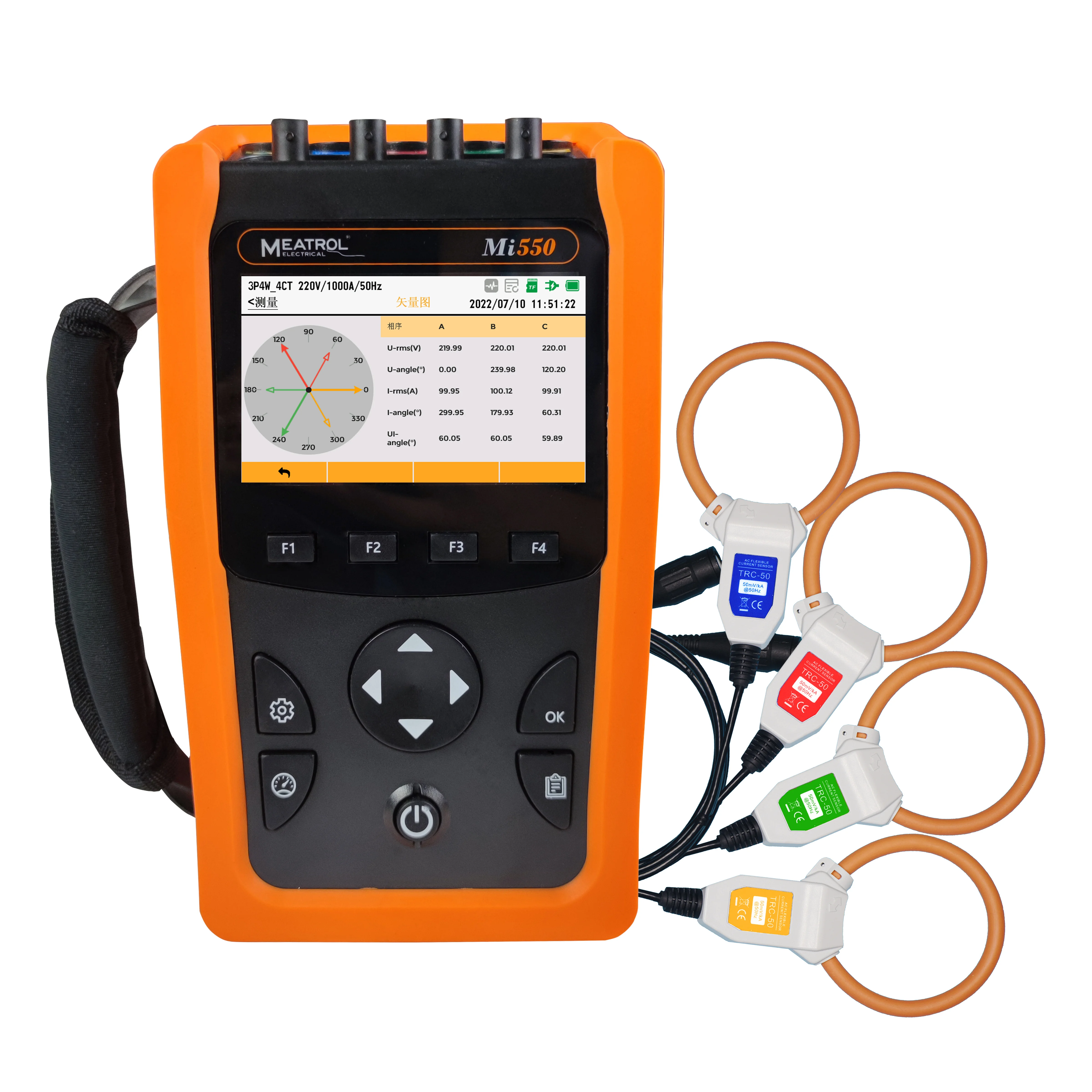 Power Analyzer handheld electrical energy analyzer meter 4 channel voltage current USB 3 phase smart digital power analyzer