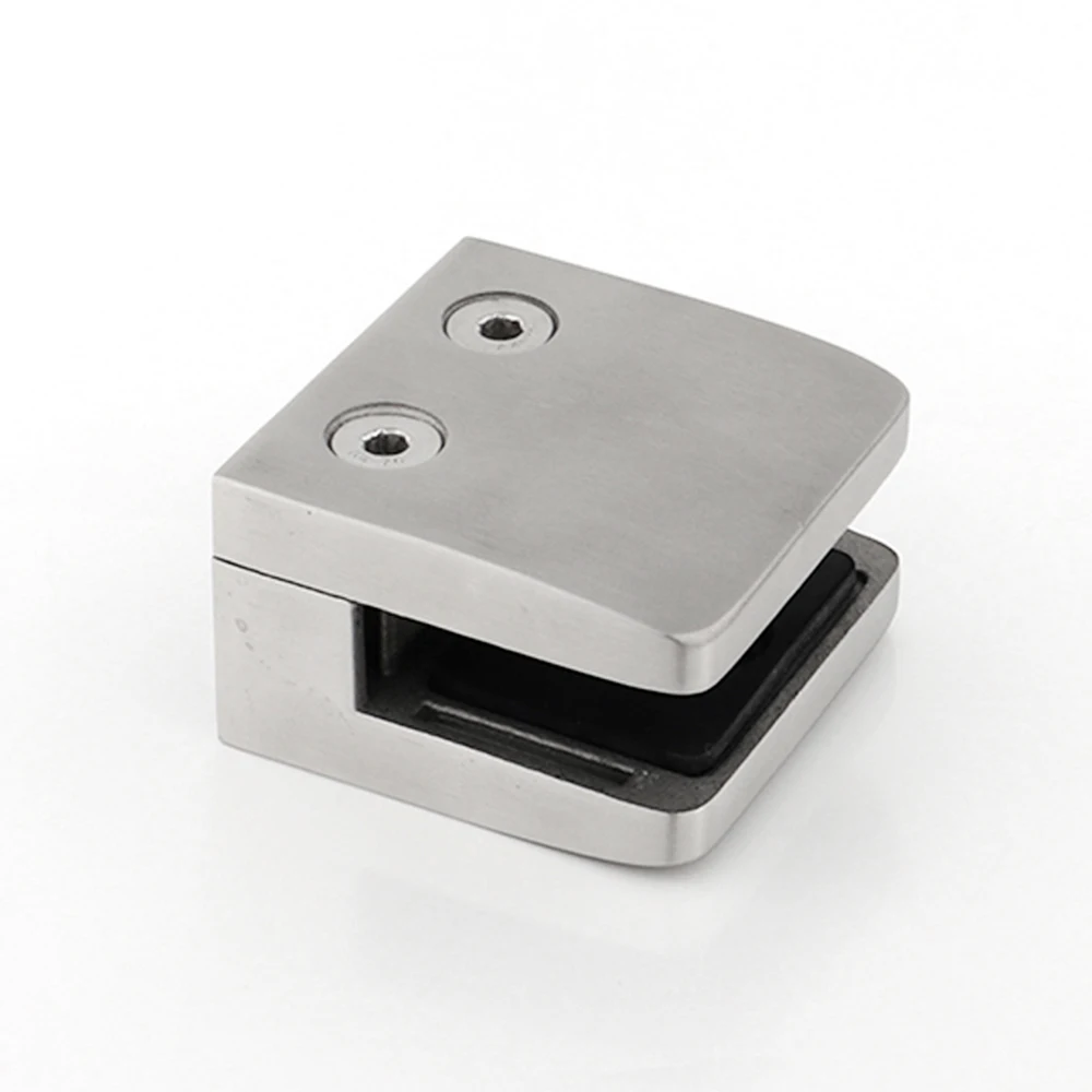 Stainless Steel Railing Stair Fitting Balustrade Fitting Square Rectangle Shape Glass  Bracket Clamp for Rectangle Baluster