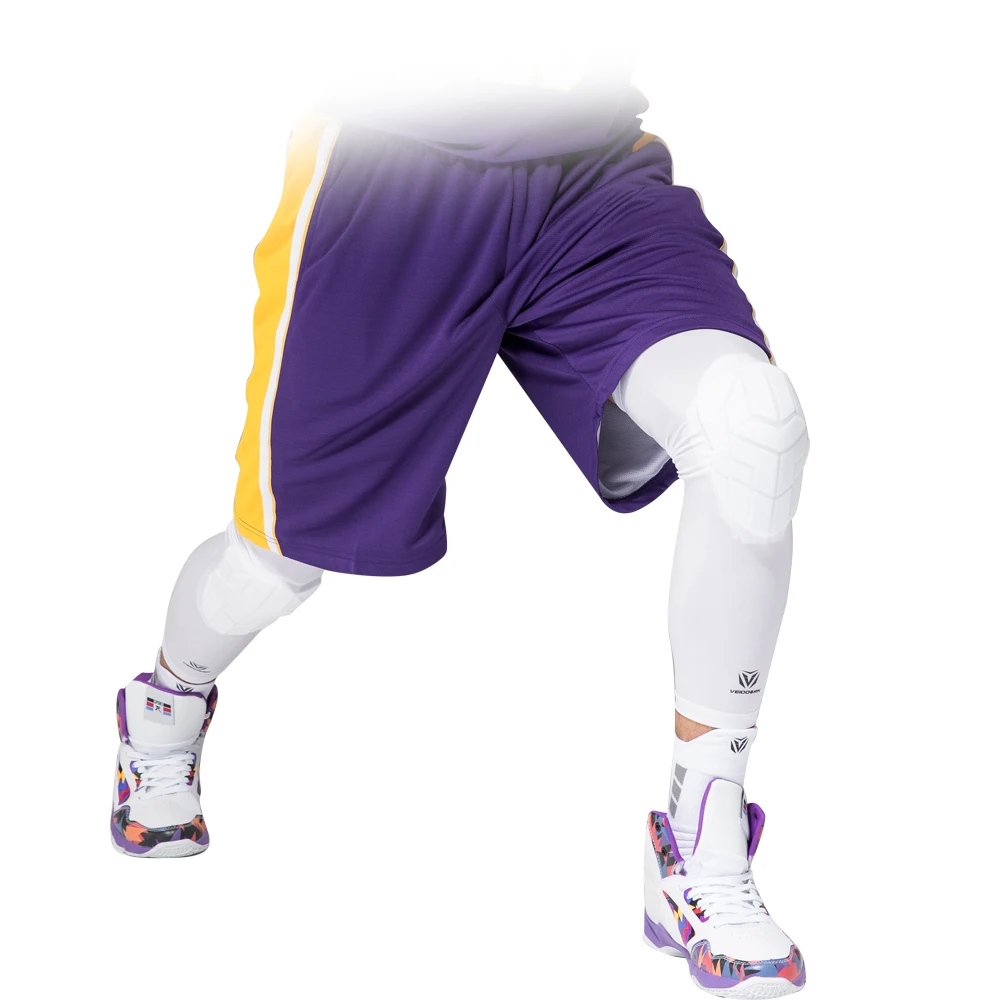 Elastic Compression Basketball Knee Support Sleeve Pads Brace Protector with Honeycomb for Sports Gym Workout