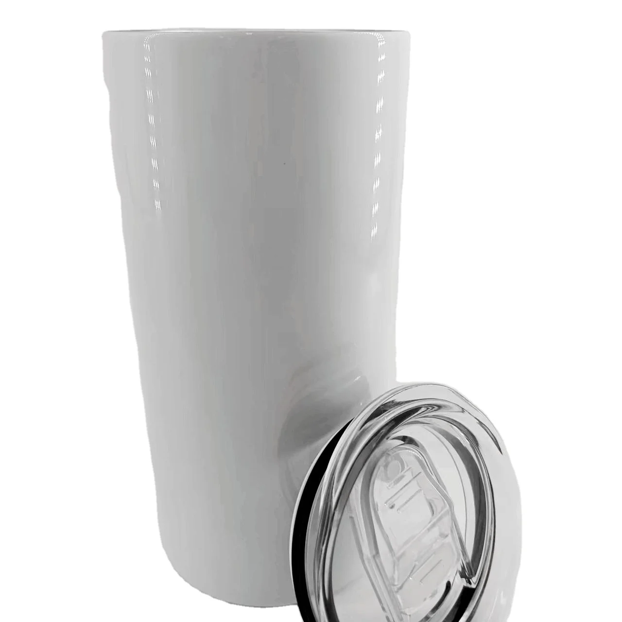In Stock Double Wall Vacuum Insulated Stainless Steel Total Straight 15 Oz   Sublimation Blank White Skinny Tumbler Mugs