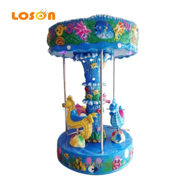 Luxury Kids rotating  Christmas mini amusement park fairground merry go round ride horse carousels for sale