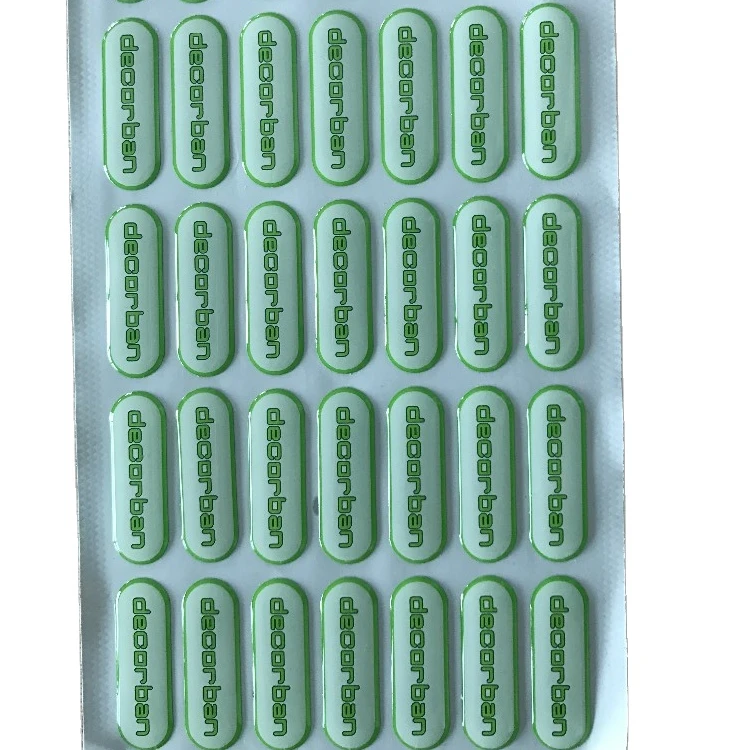 Высококачественная прозрачная эпоксидная наклейка с логотипом