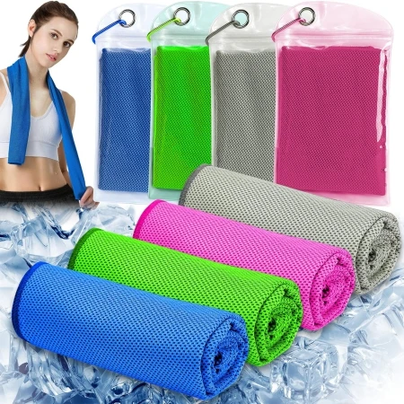Custom Logo Sublimated Quick Dry Microfiber Gym Sports Towel Reactive Printed Instant Cold Ice Cooling Towel