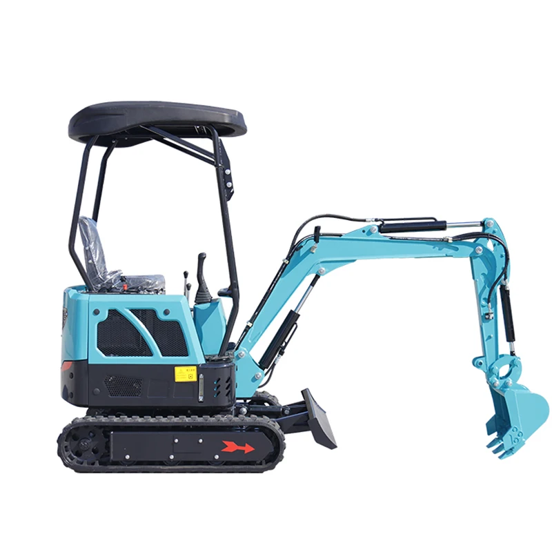 Home Use Towable Backhoe Kubota Engine Excavator Mini 1.7ton 2 Ton Mini Excavator Mower for Side Swing Function