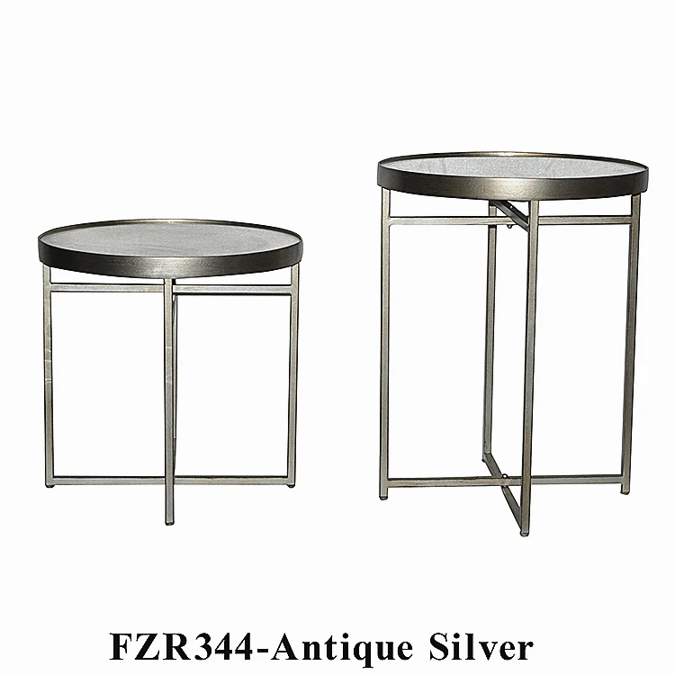 home bedside sofa coffee nightstand modern gold metal side nesting accent end table set