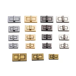 Bag Hardware Accessories Rectangle Purse Closure Turn Lock Square Clasp Twist for Handbag Clutch Buckle