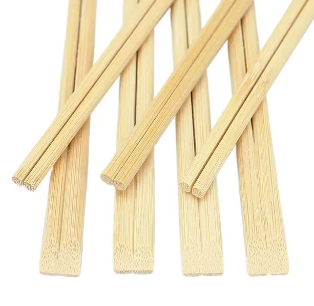 Manufacturers Custom Logo Printed Prices Japanese Ramen Sushi Disposable Twins Bamboo Chopsticks with Custom Sleeve