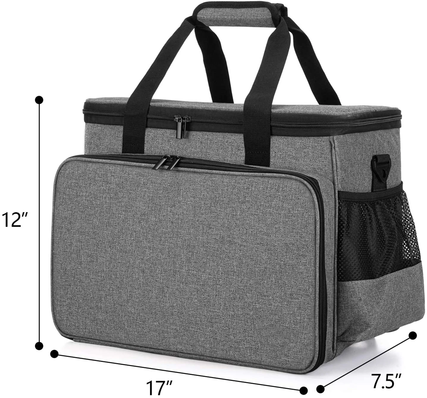 2024 New Style Cheaper Factory Price Rolling Sewing Machine Tote Carry Bag with Detachable Trolley Dolly