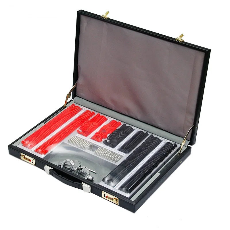 opitical trial lens set plastic frame lenses  232/266 pcs with case