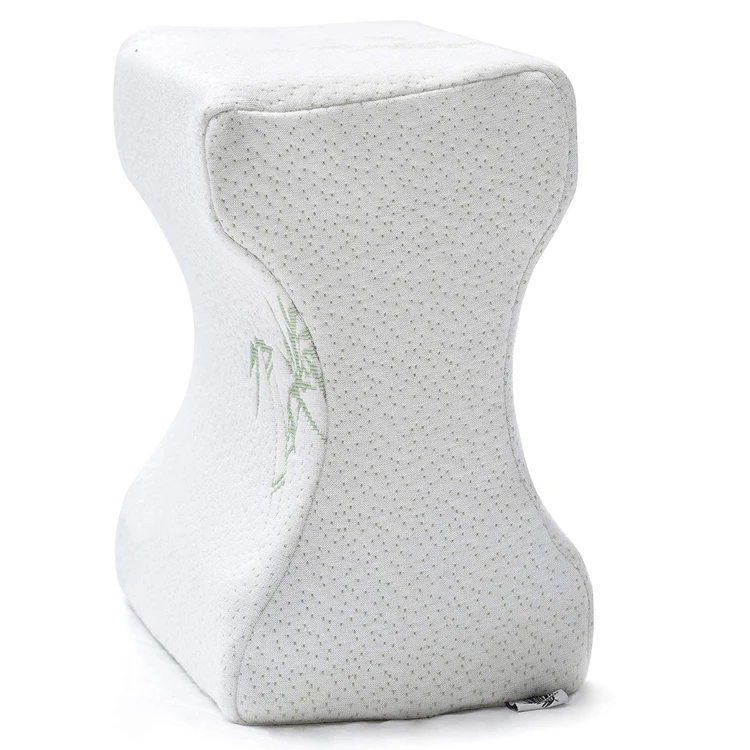 Orthopedic Memory Foam Knee Leg Pillow for Side Sleeper with Washable Cover
