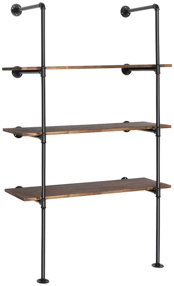 Black Metal Pipe for Vintage DIY Industrial Shelving