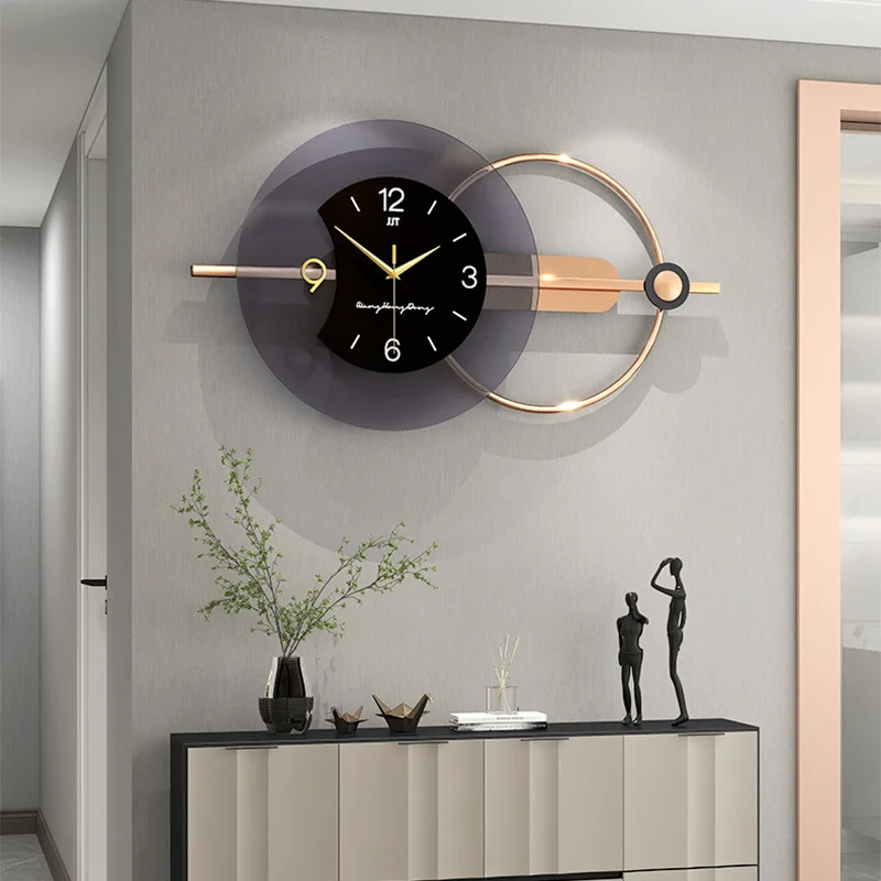 Wholesale Popular creative nordic iron marble cheap 3d home art decoration wall clock for living room