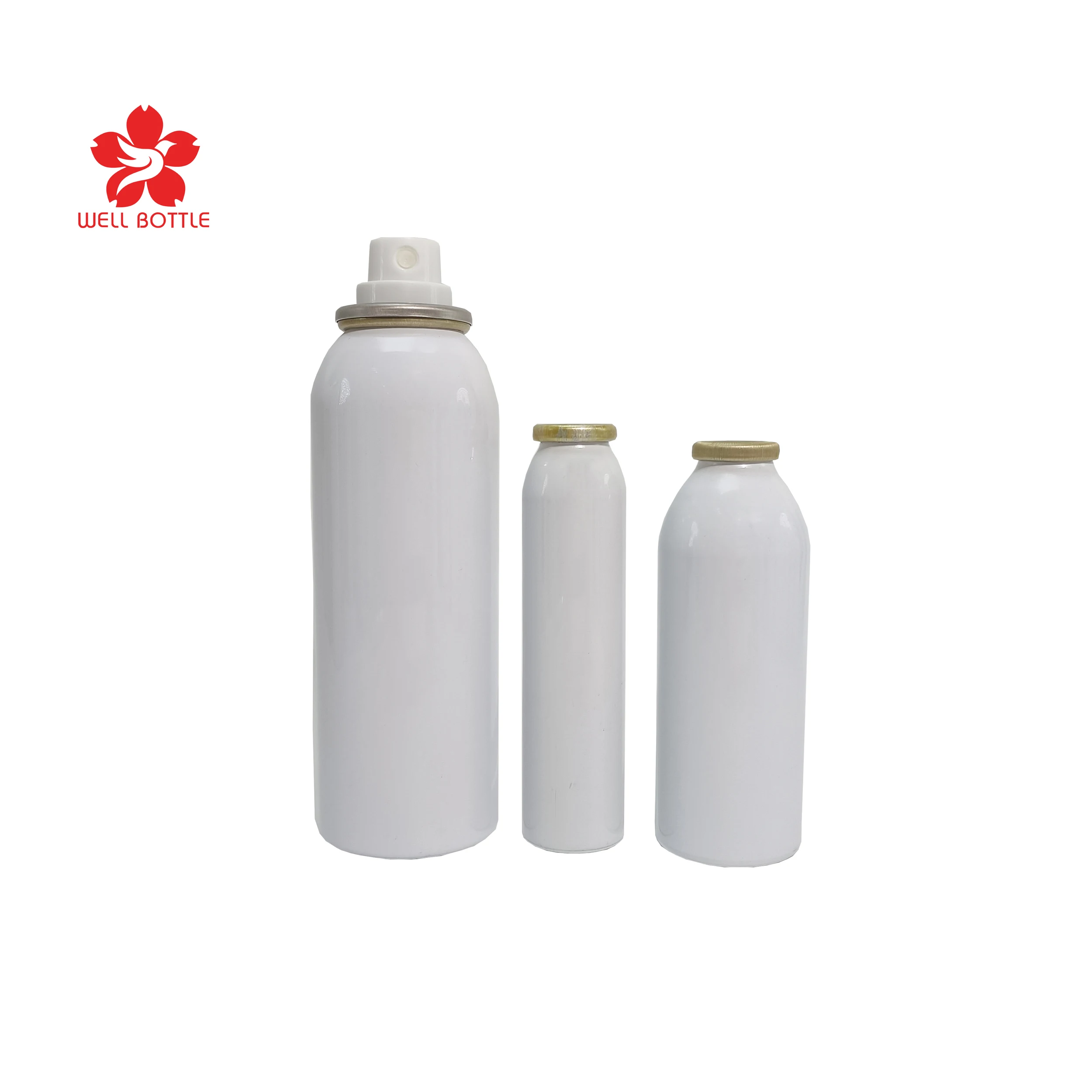 Customized Pepper Spray Aerosol Can white Aluminum Spray Bottle Supplier AB264E