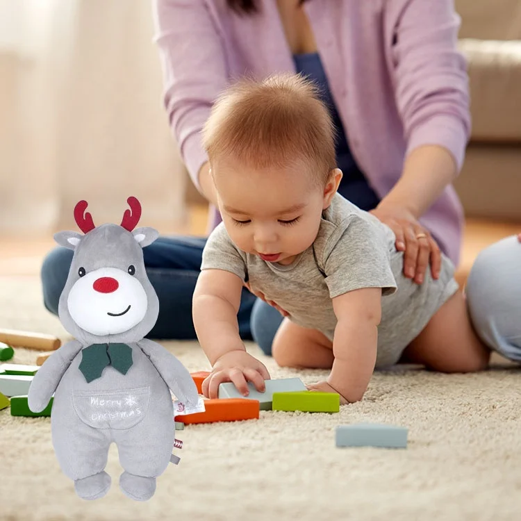 Factory custom super soft plush animal toys Cute Christmas deer design manufacturers custom animal plush toys