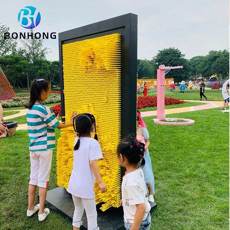 Bonhong Wholesale Life Human Size Plastic 3D Needle Pin Impression Painting Print Sculpture Screen Art Wall Mold Board For Sale