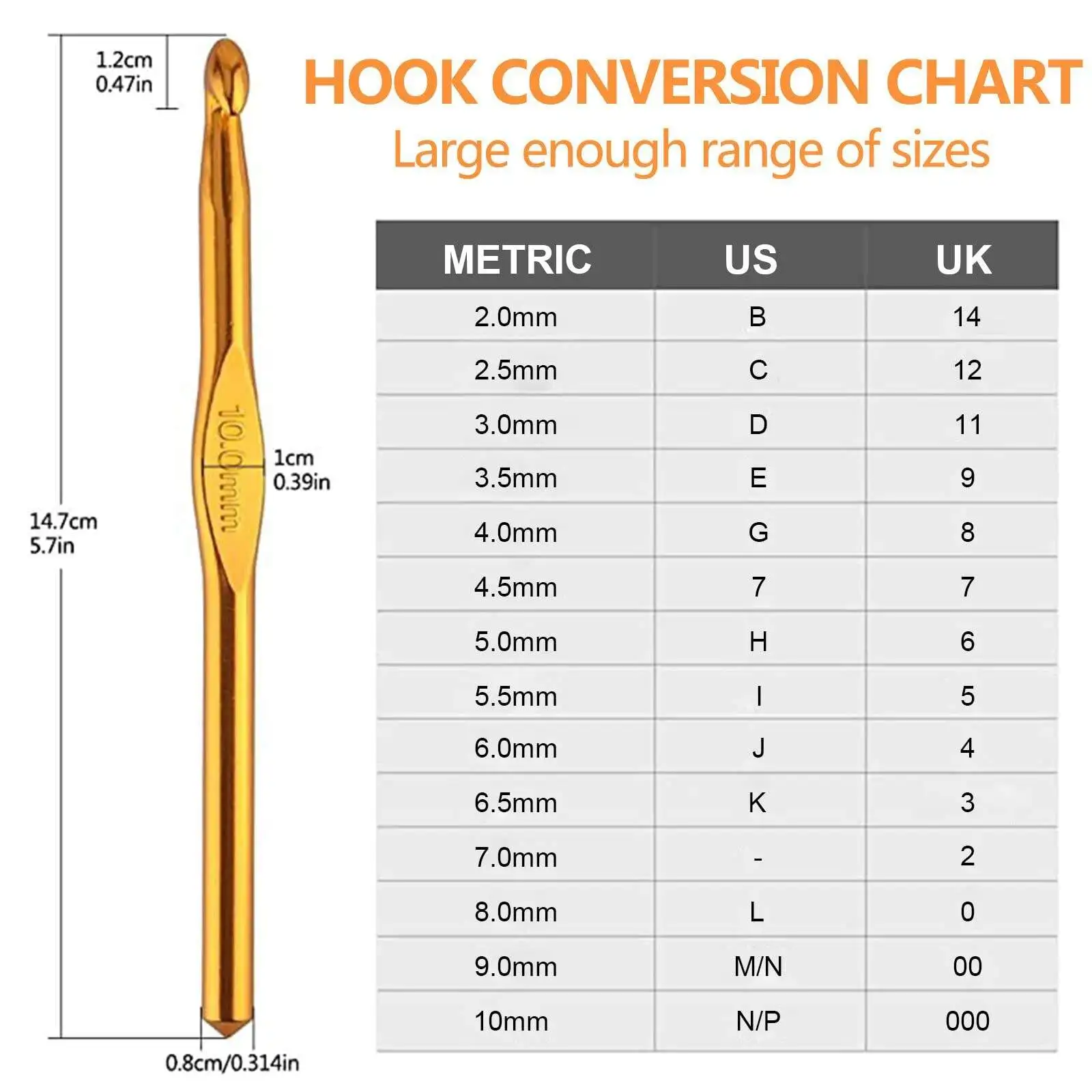 Hot selling 2.0-10.0 mm Colorful Soft Handle Aluminum Crochet Hooks Knitting Needles Set For Craft Yarn Needlework