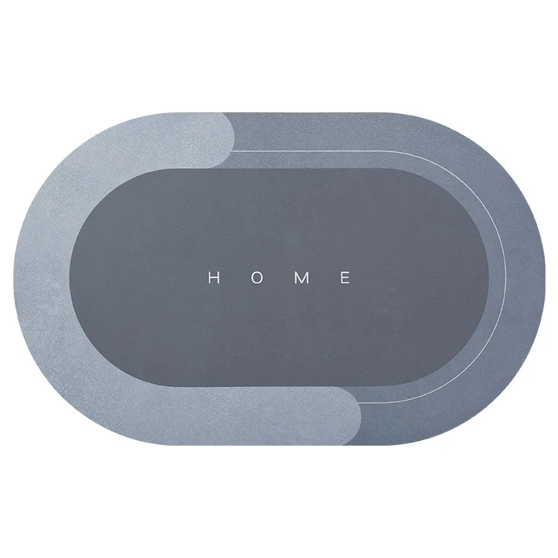 Amazon Hot Sale Household Accessories 40*60 cm Rubber Rug Anti-slip Minimalist Solid Color Bathroom Bath Mat