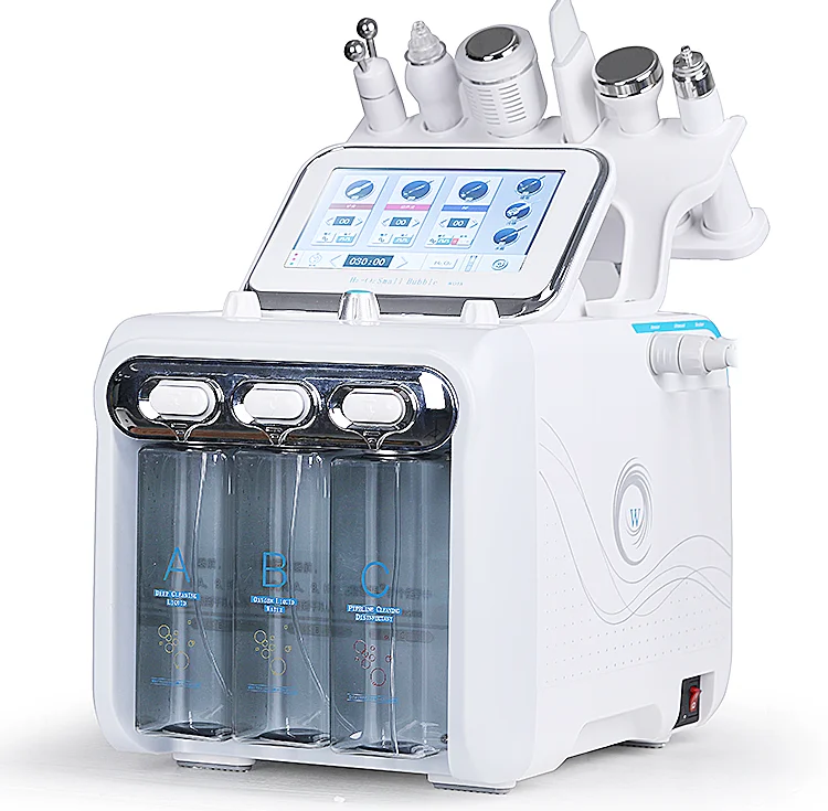 Hydrogen Oxygen Facial Machine for Beauty SPA 7 in 1 Multifunctional Vacuum Face Cleansing Machine