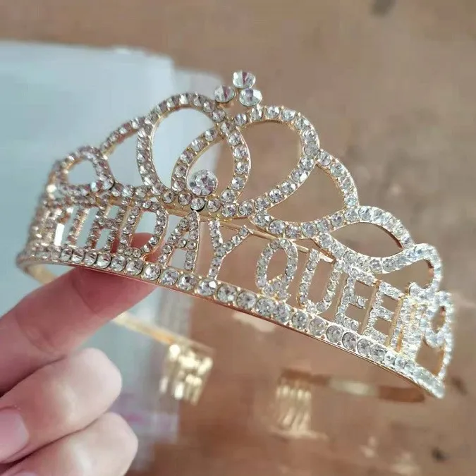 New Silver Birthday Princess  Tiara Crystal Crown Birthday Girl  Party Favors Birthday Party Decorations