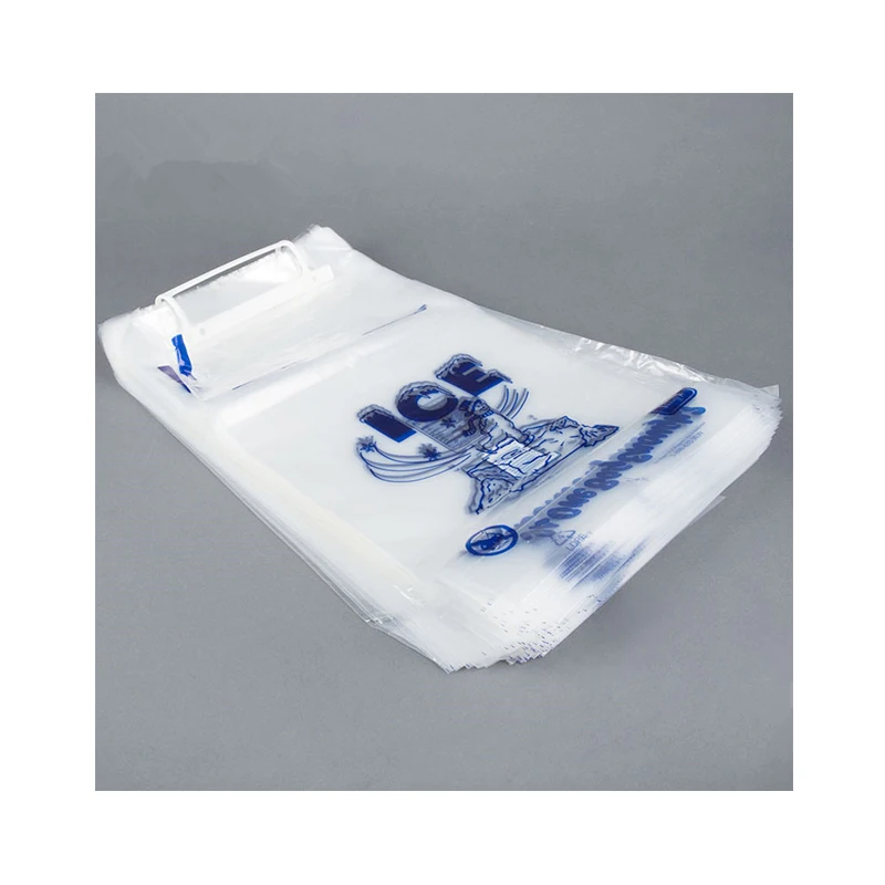 Strong Anti Piercing Plastic Ice Bags,LDPE Wicket Ice Bags