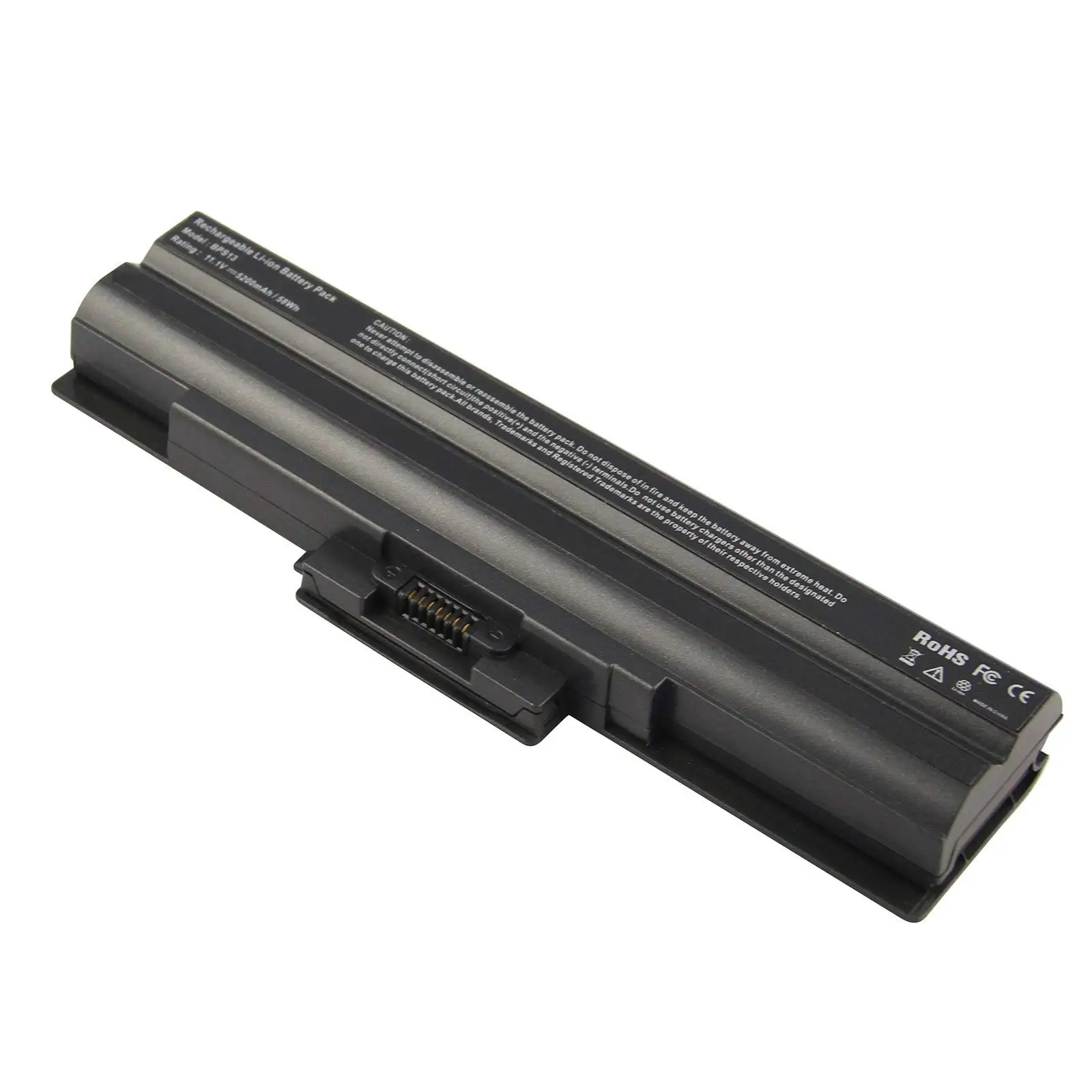 Laptop Battery 5200mAh For Sony Vaio VGP-BPS13 VGP-BPS13A/B VGP-BPS13B/S VGP-BPL13 PCG-81214L 6 Cells 11.1V Replaceable Battery