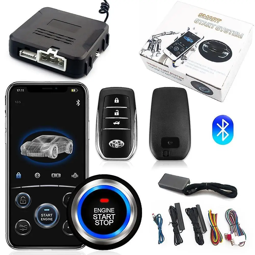 Factory Price Universal Car Alarm Remote Control PKE Car Keyless Entry Engine Start Alarm System Push Button Remote Start Stop