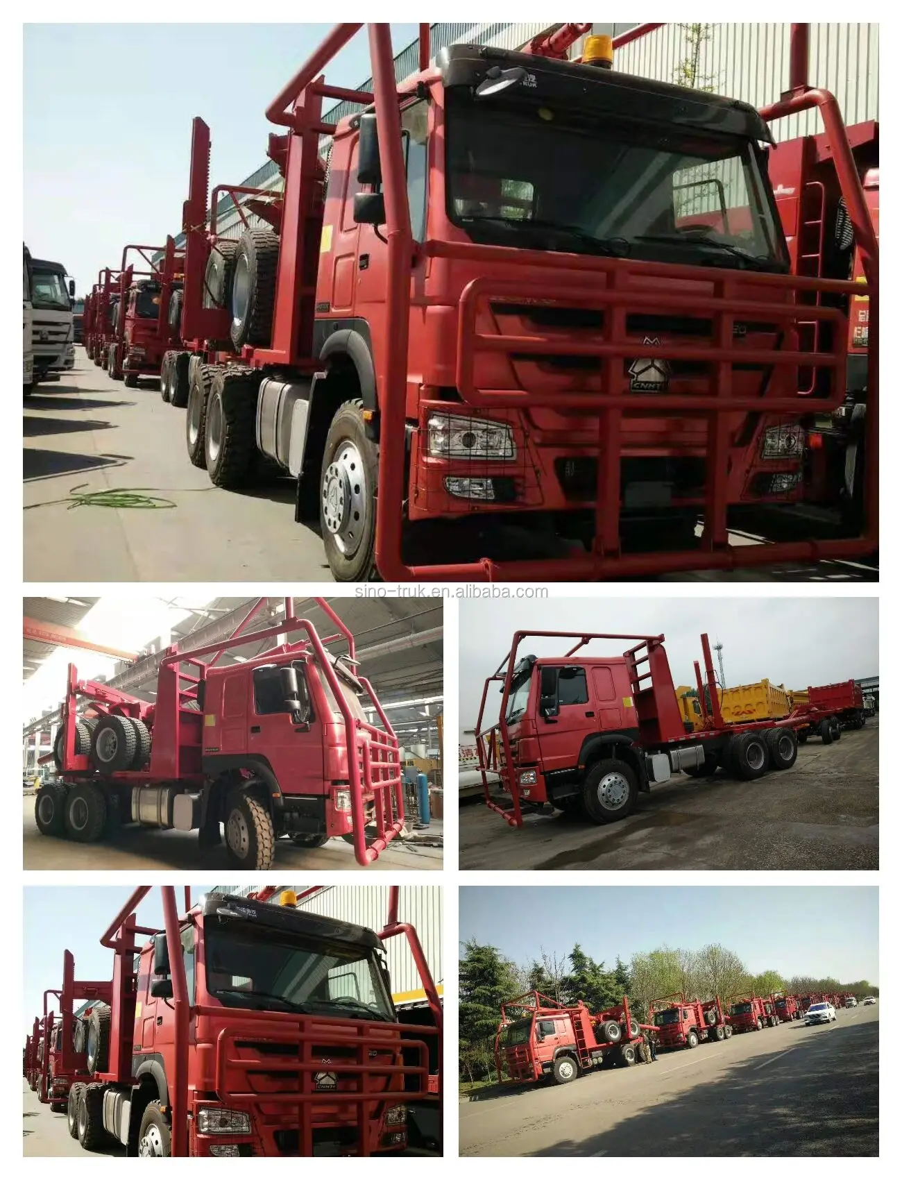 Sinotruk howo brand 6x4 грузовик для транспортировки древесины трейлер