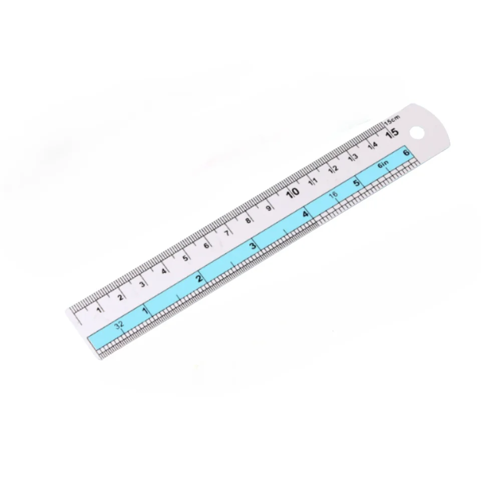The New Flexible Stainless Steel Etched Scale Metallic Straight Ruler for Student to Draw Straight Lin