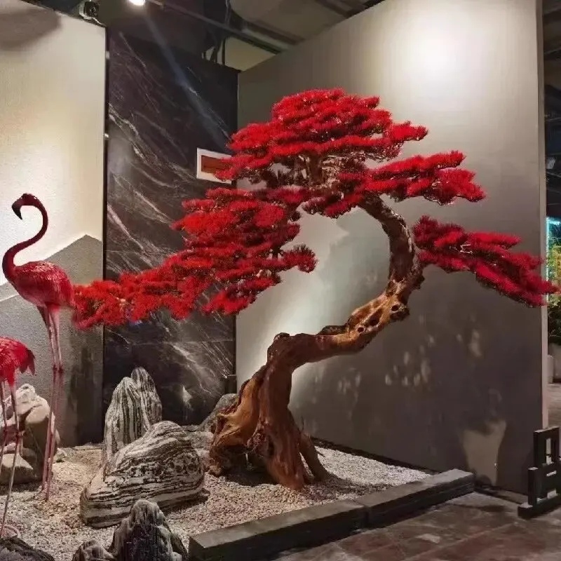 Wholesale Price Artificial Bonsai Pine Tree Plant Indoor Decorative Green Pine Tree 1m 2m 3m High