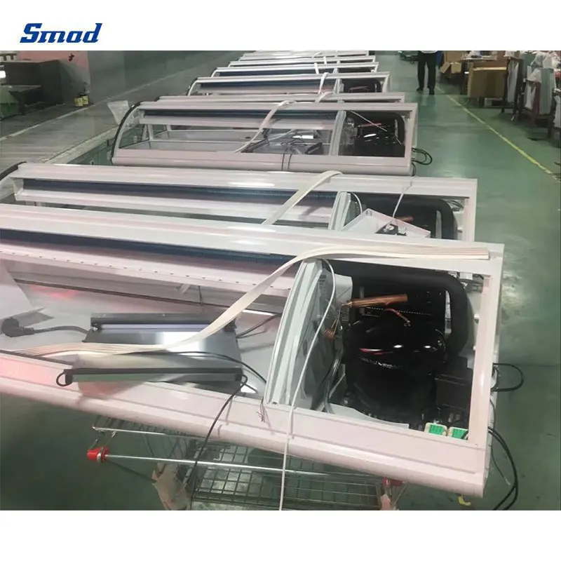 Single Layer Supermarket Cold Display Counter Display Cooler Top Sushi Showcase Refrigerator for Sale Ce