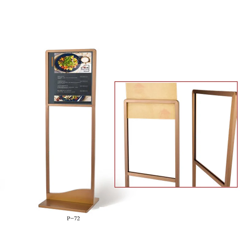 Leasylife Customized Advertising Mall Menu Stand Outdoor Indoor Aluminum Snap Frame Metal Board Stand