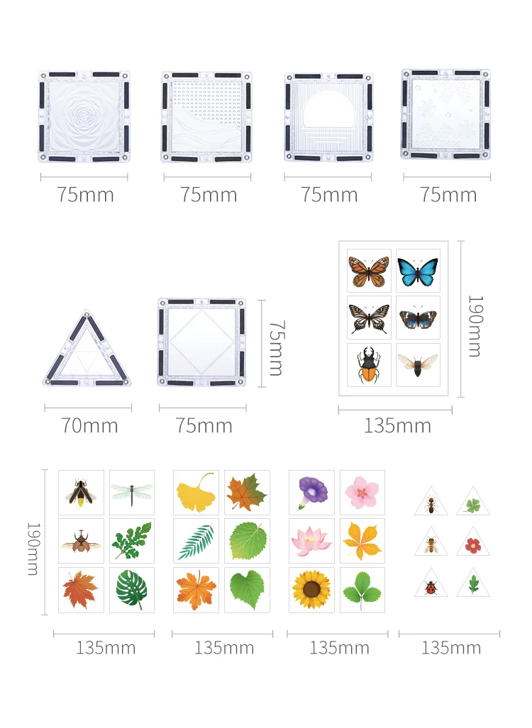 Factory Wholesale Funny Baby Animal Cute 32pcs Strong Magnet Building Block Tiles Assembly Toy Set Magnetic Tiles Toys kid Toys