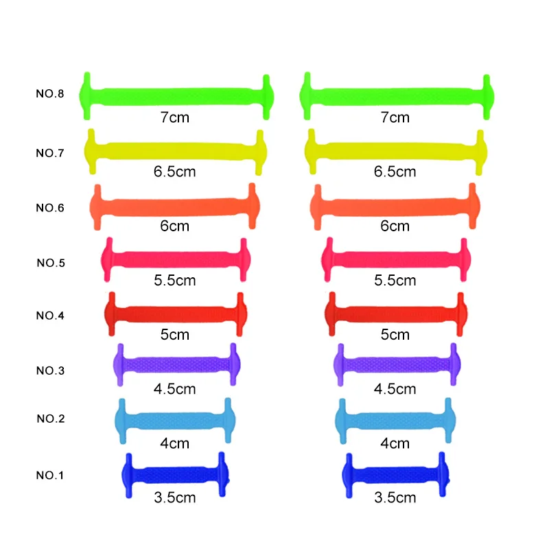 Silicone Shoelaces Elastic Shoe Laces Special No Tie Shoelace for Men Women Lacing rubber shoelace