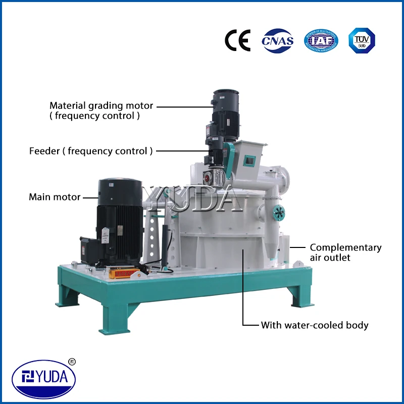 YUDA High Production Vertical Pulverizer Feed Pellet Grinding Machine for Pellet Making