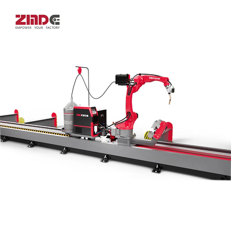 ZMDE Ground-track single-machine intelligent welding workstation for H-shaped steel structures welding with automatic robot