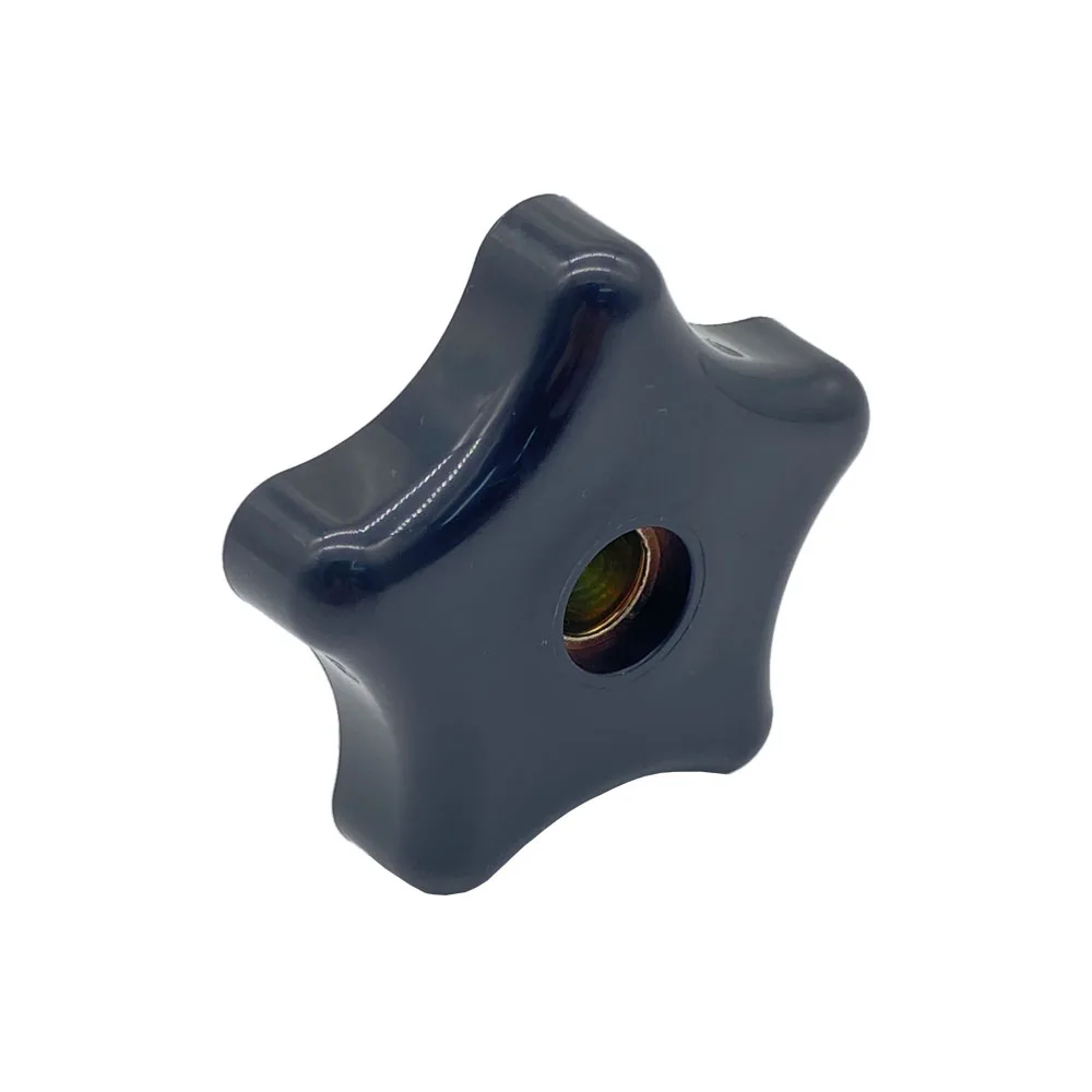 Factory Price M5 M6 M8 M10 M12 Plastic Screw Star Knurled Round Clamping Knobs Threaded Screw Clamping Bakelite Lobe Knob
