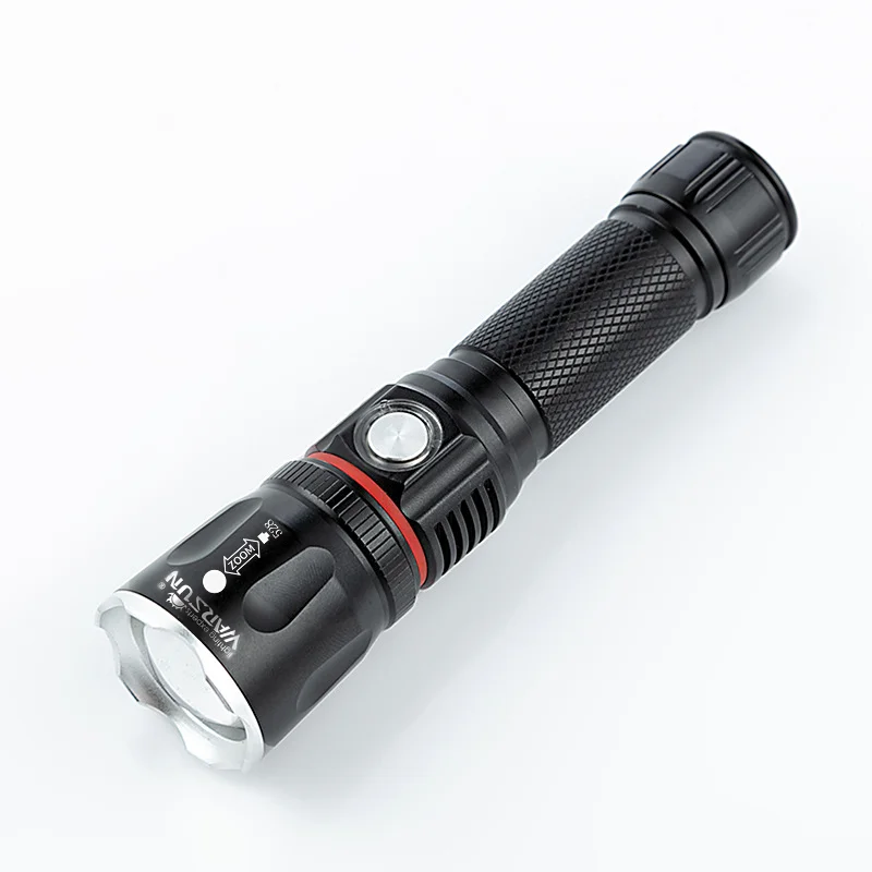 WARSUN 528 outdoor 1KM high powered self defensive rechargeable USB charging torch light mini Tactical led+flashlights & torches