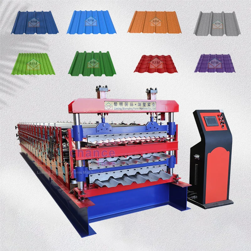 Liming glazed tile roofing panel sheet corrugated iron making roll forming machine ibr roll forming machine for south africa