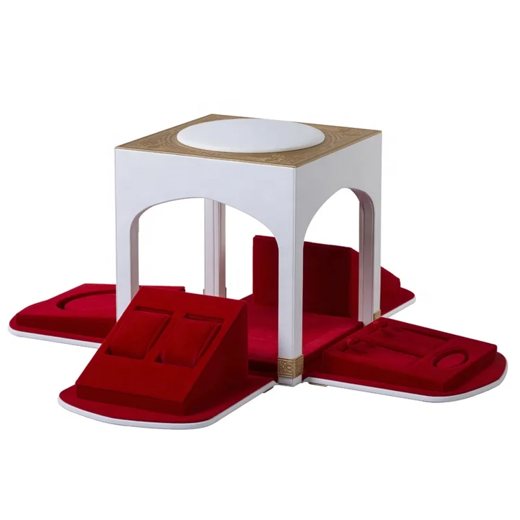 Luxury wooden leather jewelry storage Jewelry organizer display box jewellery packaging