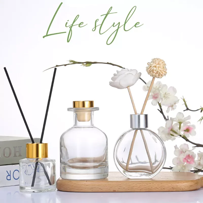 50ml100ml200ml250ml Small Clear Isla Square Diffuser Bottle Mini Empty Reed Diffuser Home Fragrance Aroma Bottle