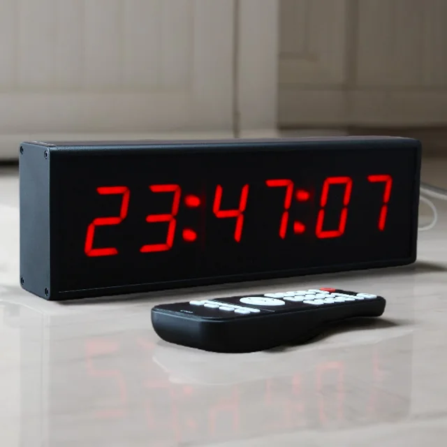 CHEETIE CP13 Remote Control Large LED Light Display Digital Wall Clock with Hour Minute Seconds