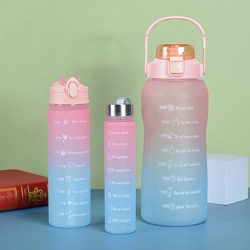 wholesale assorted colored tritan plastic water bottle gallon frosted 3 in 1 drinking water plastic bottle