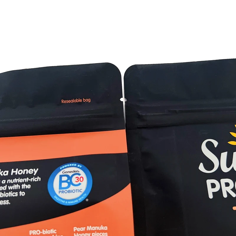 Custom Printed Eight Side Sealed Bag For Oat Ceareal Muesli Crunchy Snacks Packaging Bags