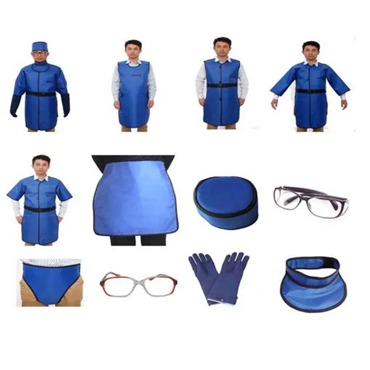 0.5mmpb 5Sets Long-Sleeved Anti-Radiation Lead Double-Sided Lead Glasses Hat x-ray Apron Lead Suit