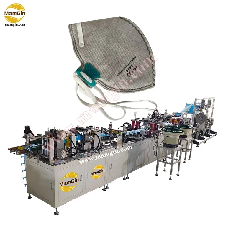 Full Automated CAN99 Adjustable Buckle Flat Fold Mask Making Machine