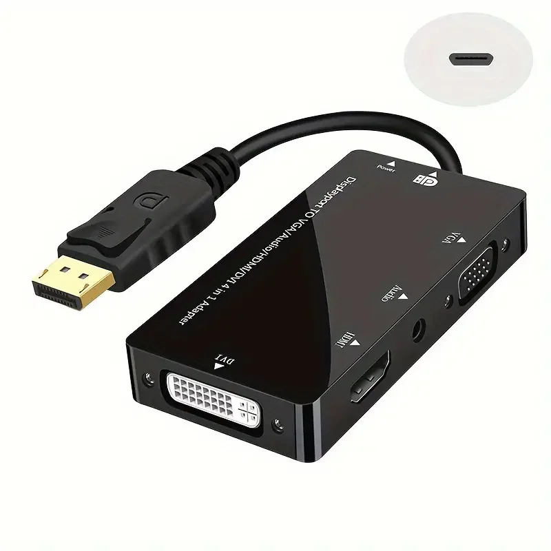 Displayport DP на 1080P 4K HDTV DVI VGA AudioJack AV адаптер конвертер концентратор кабель