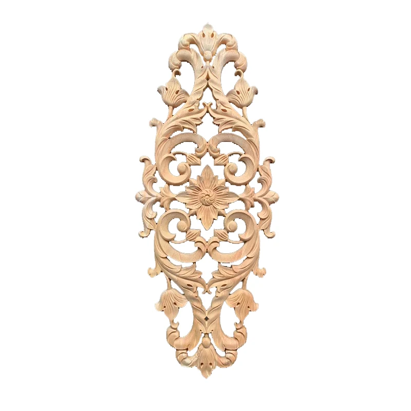 Decorative Antique CNC onlays for cabinets Furniture Accessoires Embellishments Appliques Onlays Chinese Wood Carving